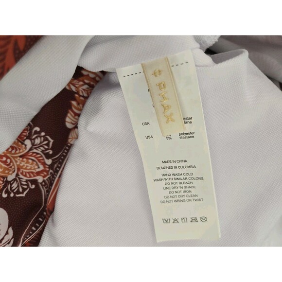 PHAX Women's Long Sleeve One Piece Swimsuit Entero Ancestra Size XL *NWT* - Picture 4 of 5